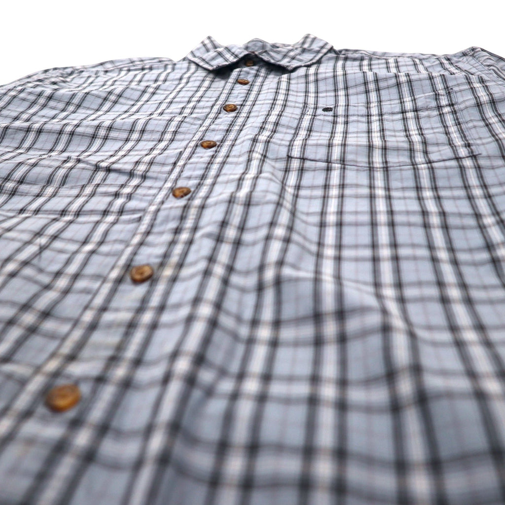Carhartt - Camicia a maniche corte relaxed fit, taglia XL TALL, a quadri blu in cotone, taglia grande