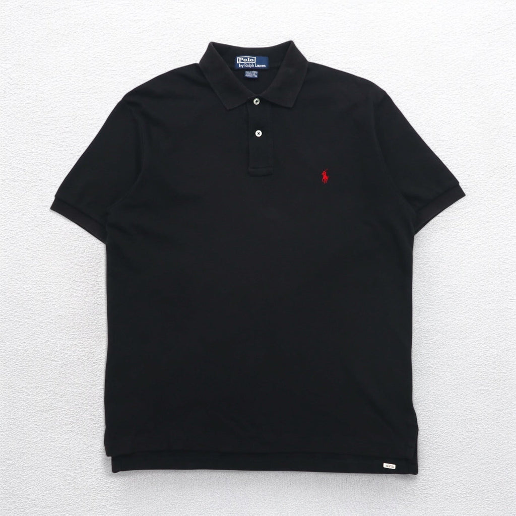Polo by Ralph Lauren anni '90 Polo M Nera Cotone con logo ricamato small pony