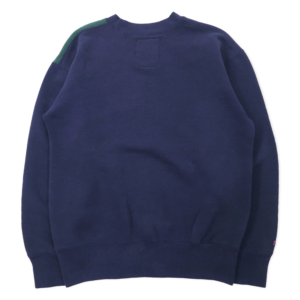 JAN SPORT Anni '90 VARSITY CLUB Felpa ricamata college M Blu navy Verde Cotone NOTRE DAME
