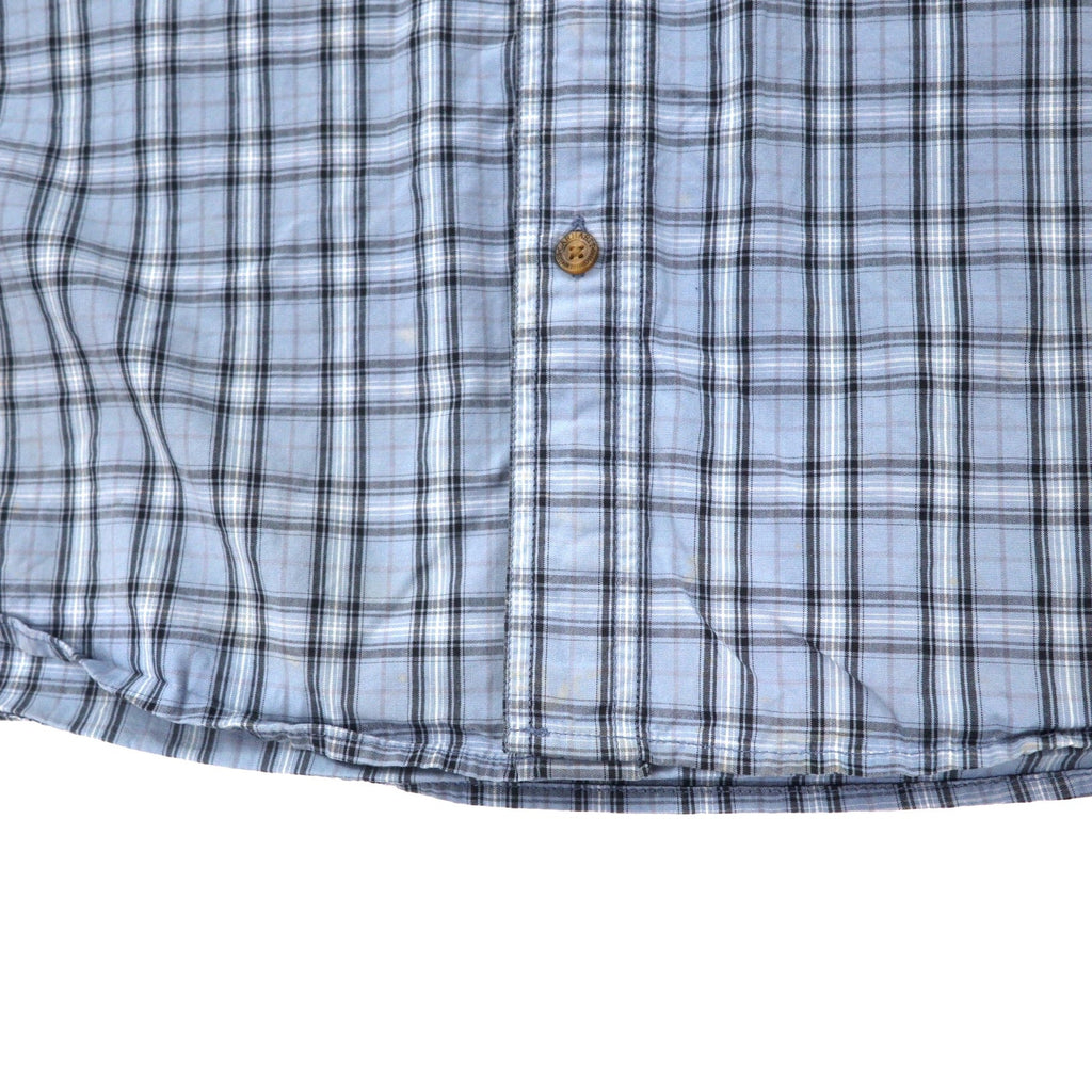 Carhartt - Camicia a maniche corte relaxed fit, taglia XL TALL, a quadri blu in cotone, taglia grande