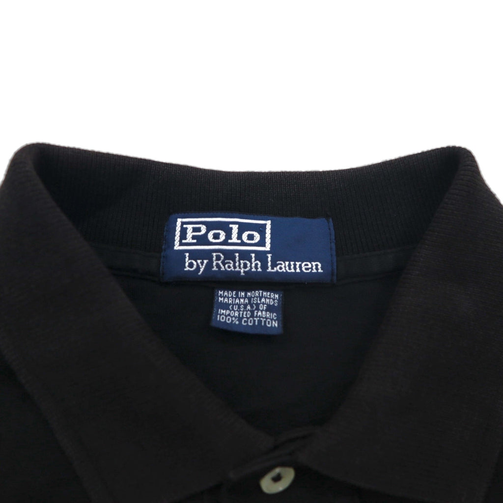 Polo by Ralph Lauren anni '90 Polo M Nera Cotone con logo ricamato small pony