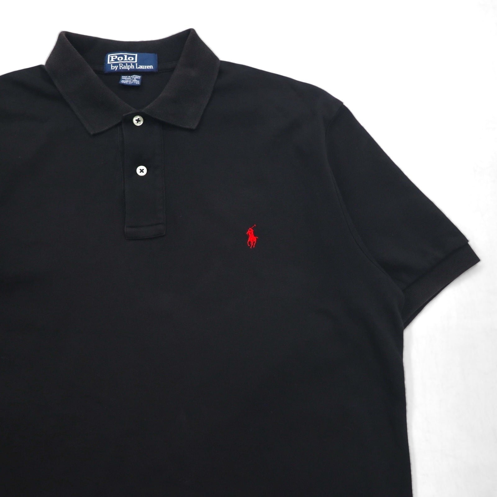 Polo by Ralph Lauren anni '90 Polo M Nera Cotone con logo ricamato small pony