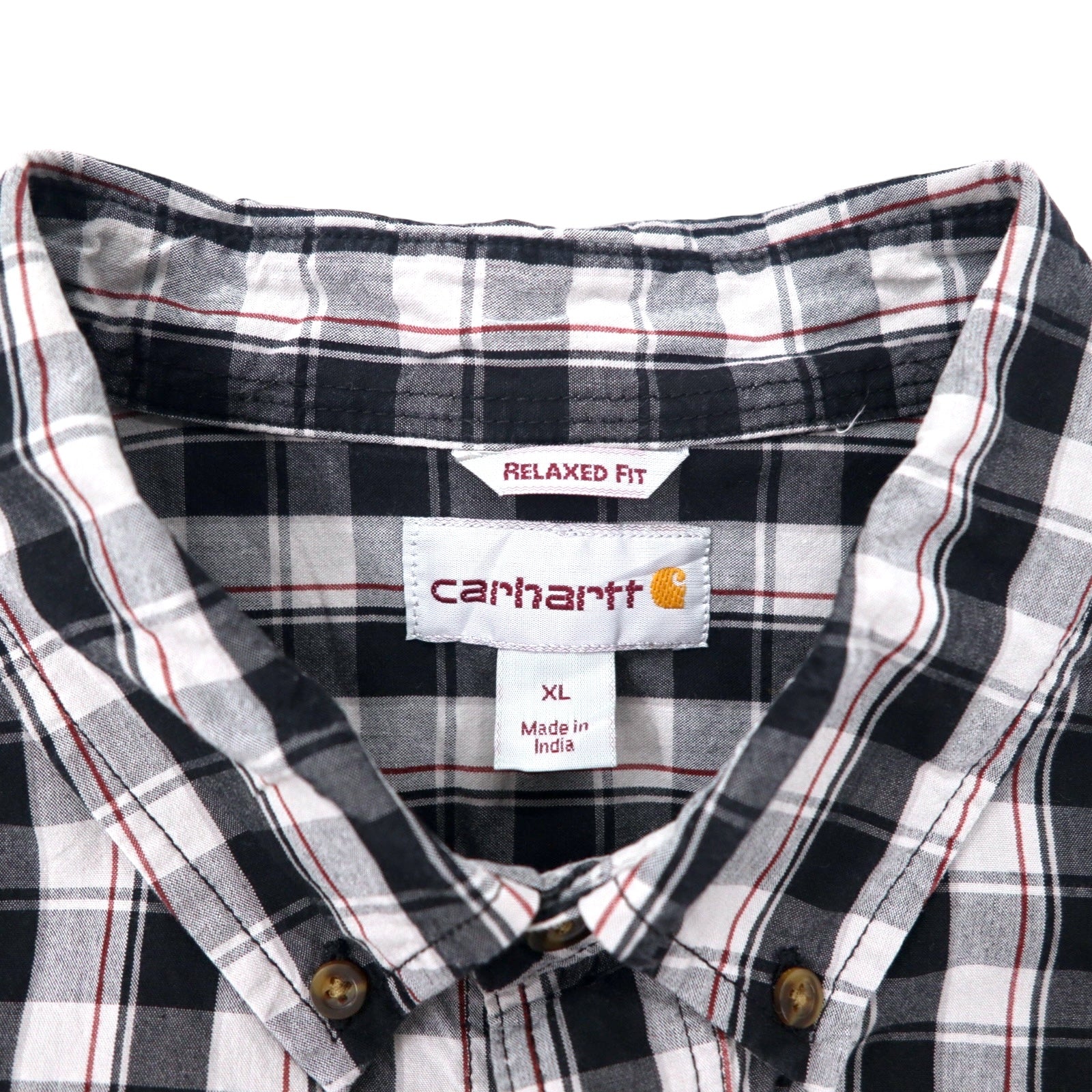 Camicia a maniche corte Carhartt, vestibilità relaxed, taglia XL, a quadri, in cotone, taglia grande