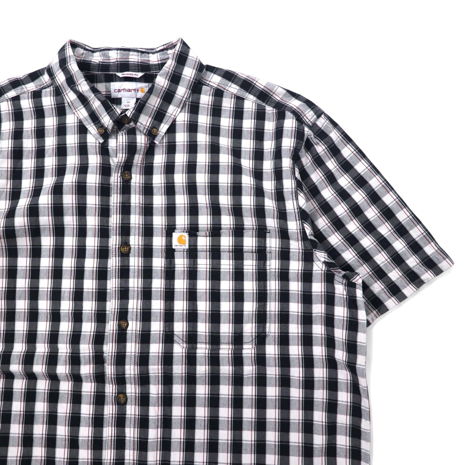 Camicia a maniche corte Carhartt, vestibilità relaxed, taglia XL, a quadri, in cotone, taglia grande