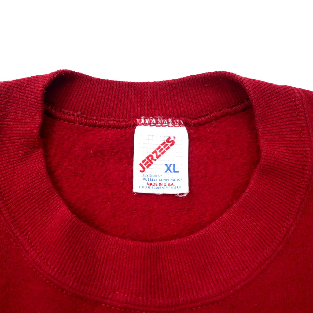 JERZEES USA製 90年代 プリント スウェット XL レッド コットン Florida