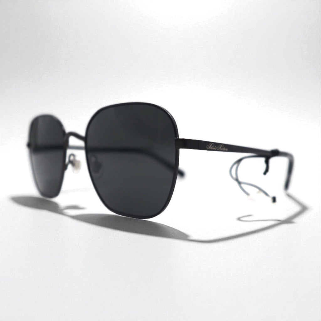 Brooks Brothers ガンメタル スクエア サングラス メタルフレーム BB4066 103587 55-19 145 3N 未使用品