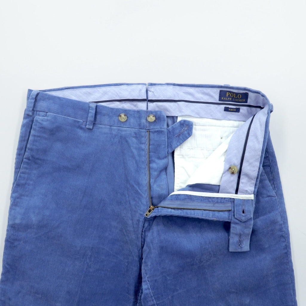 Polo Ralph Lauren コーデュロイ チノパンツ スラックス M ブルー スリムフィット SLIM FIT