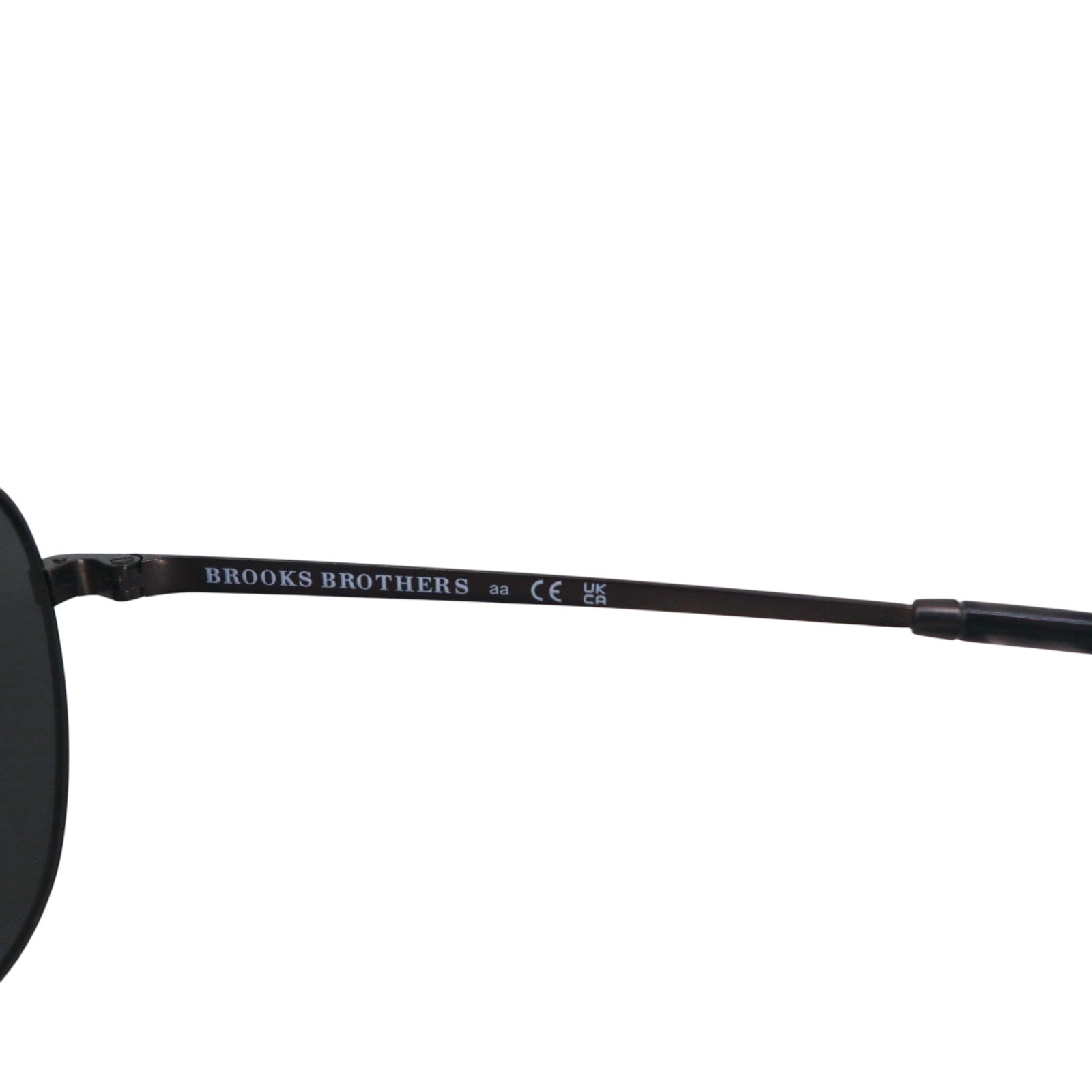 Brooks Brothers ガンメタル スクエア サングラス メタルフレーム BB4066 103587 55-19 145 3N 未使用品