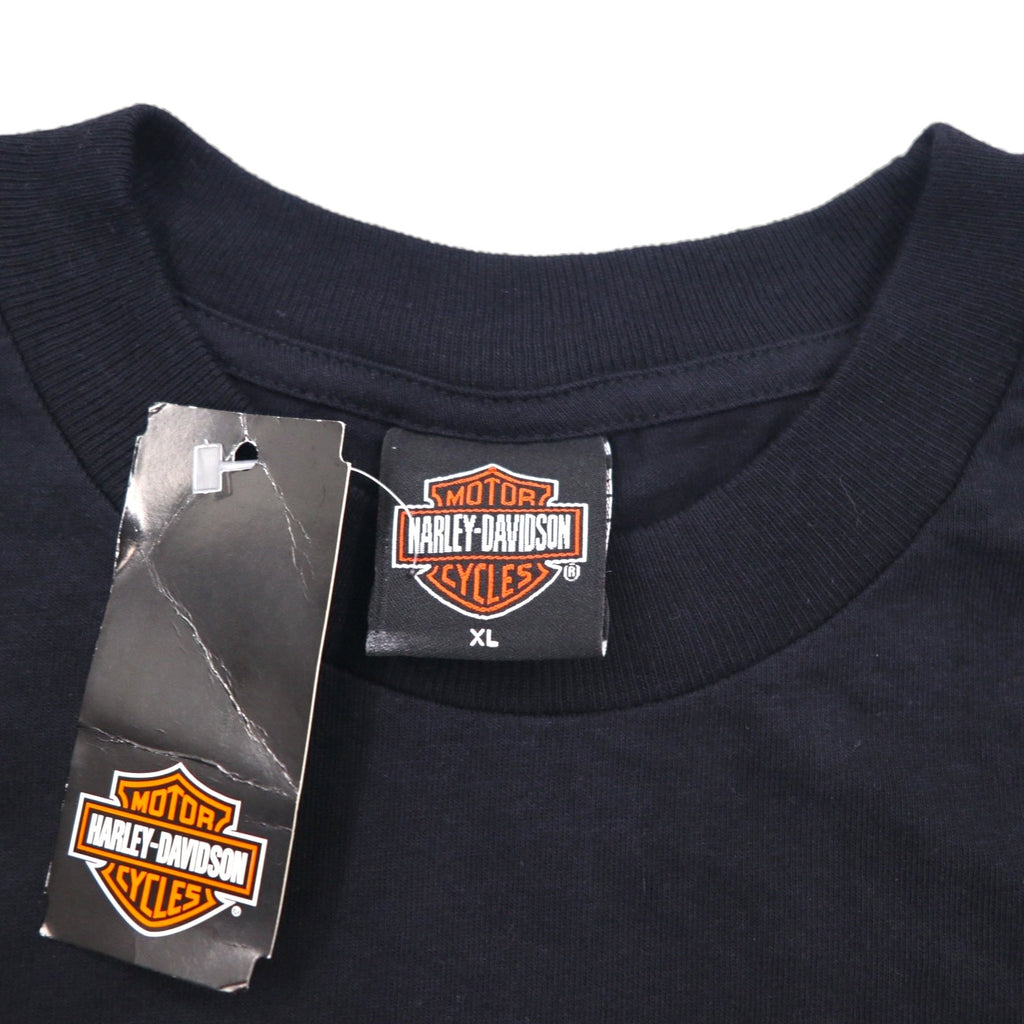 HARLEY DAVIDSON, T-shirt con stampa fronte/retro, USA, taglia XL, nera, HUNTSVILLE, nuovo