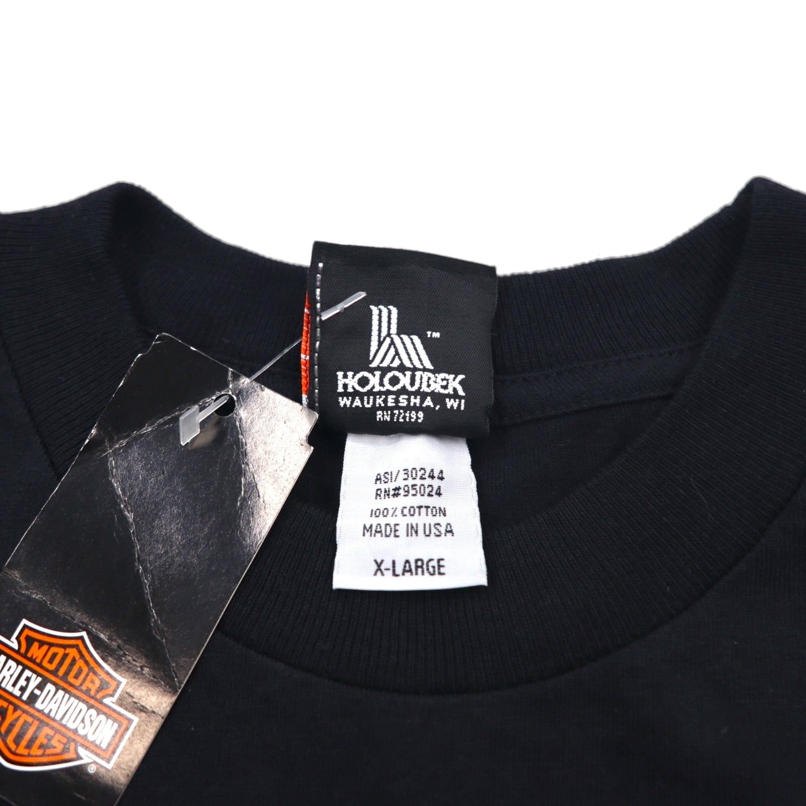 HARLEY DAVIDSON, T-shirt con stampa fronte/retro, USA, taglia XL, nera, HUNTSVILLE, nuovo