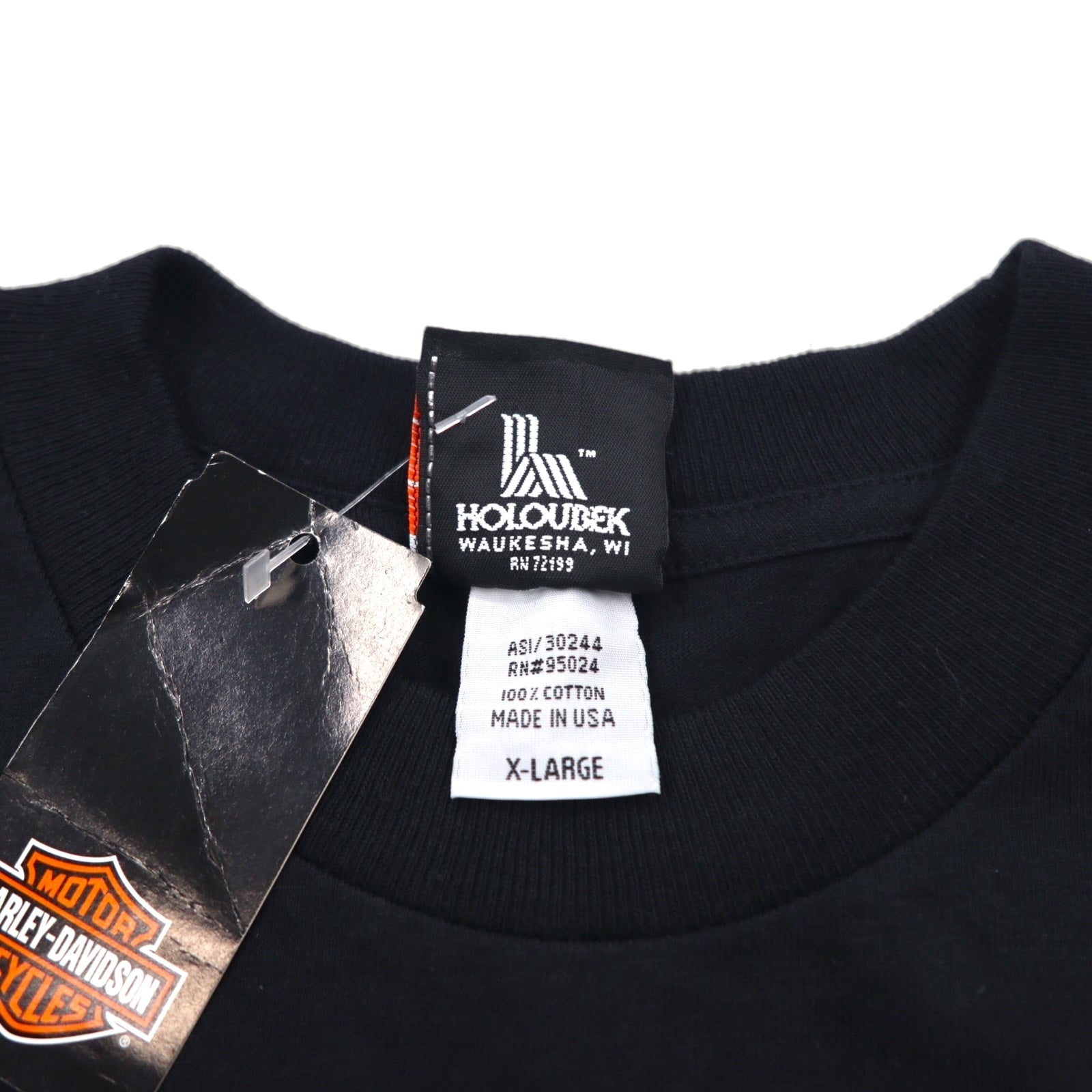 HARLEY DAVIDSON, T-shirt con stampa fronte/retro, USA, taglia XL, nera, HUNTSVILLE, nuovo