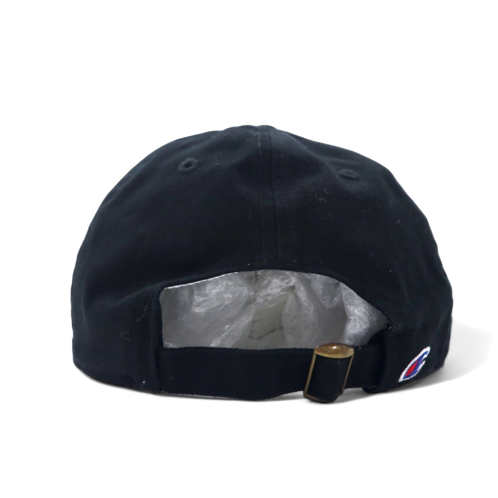 Champion - Cappellino a 6 pannelli con logo script, taglia unica, regolabile, nero, cotone