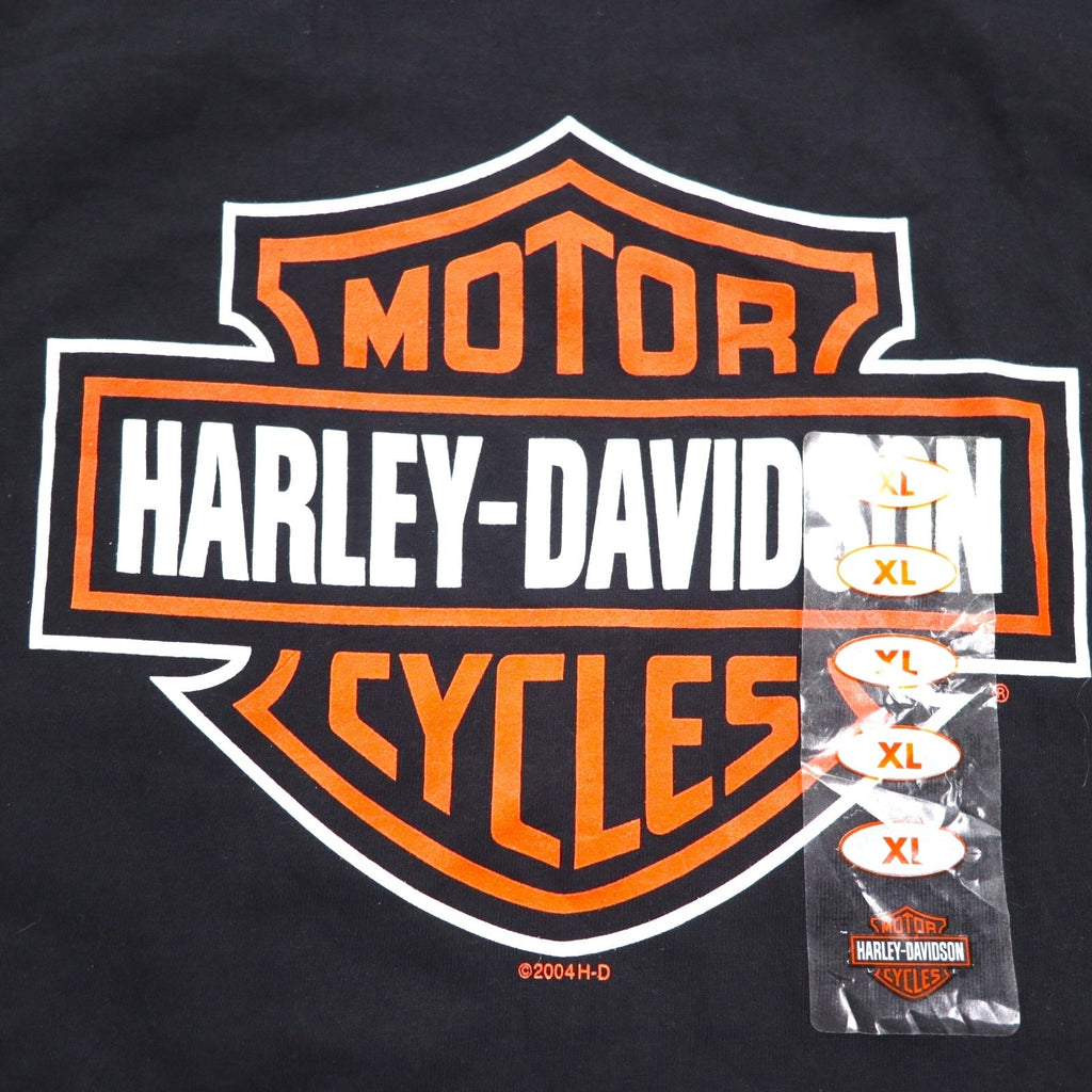 HARLEY DAVIDSON, T-shirt con stampa fronte/retro, USA, taglia XL, nera, HUNTSVILLE, nuovo