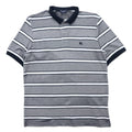 BURBERRY LONDON Polo a righe L Grigio Cotone con logo ricamato BBV98-508-09 Made in Japan