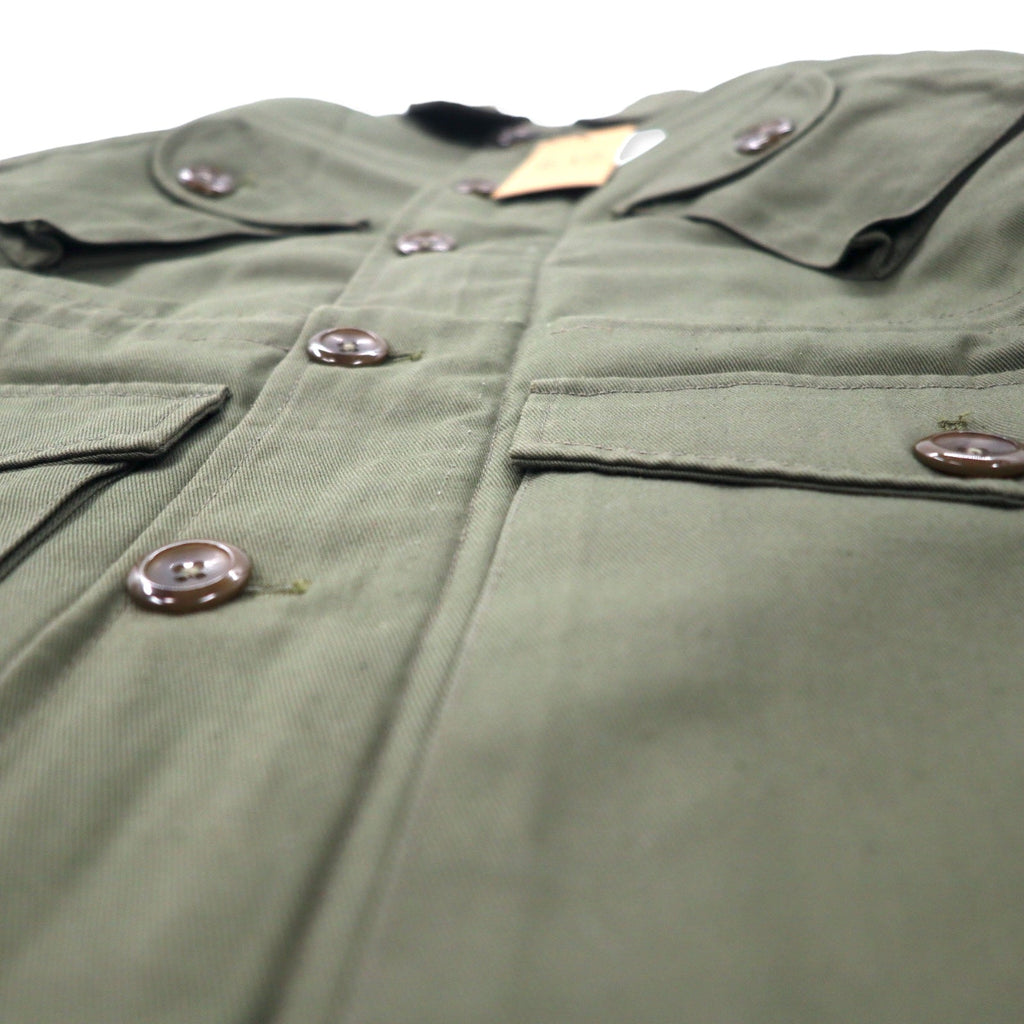 8.15 AUGUST FIFTEENTH Giacca militare made in USA S Kaki Cotone Fodera in pile Coulisse ARMY JACKET 4095A26802 Articolo nuovo