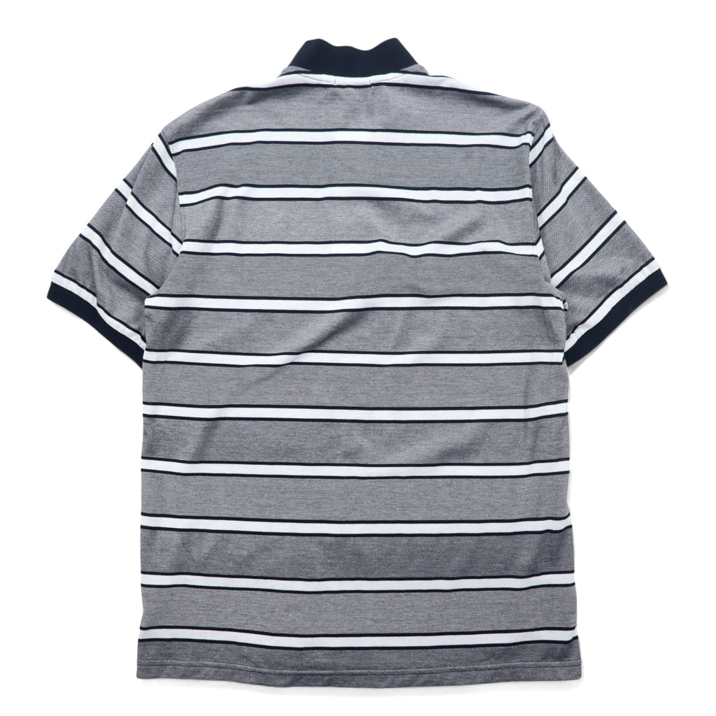 BURBERRY LONDON Polo a righe L Grigio Cotone con logo ricamato BBV98-508-09 Made in Japan