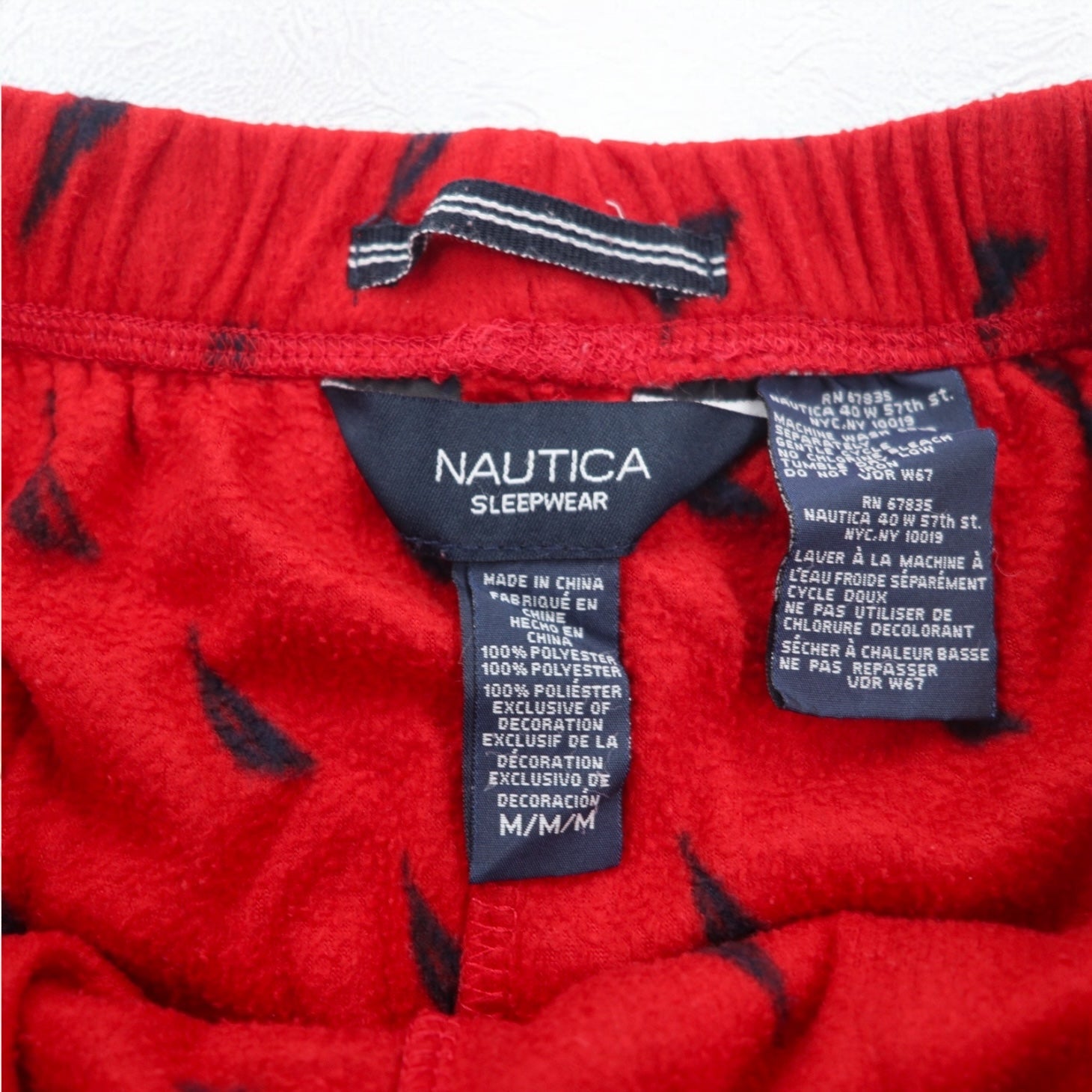 NAUTICA Pantaloni pigiama Easy Pants M Rossi Micro pile fantasia SLEEPWEAR