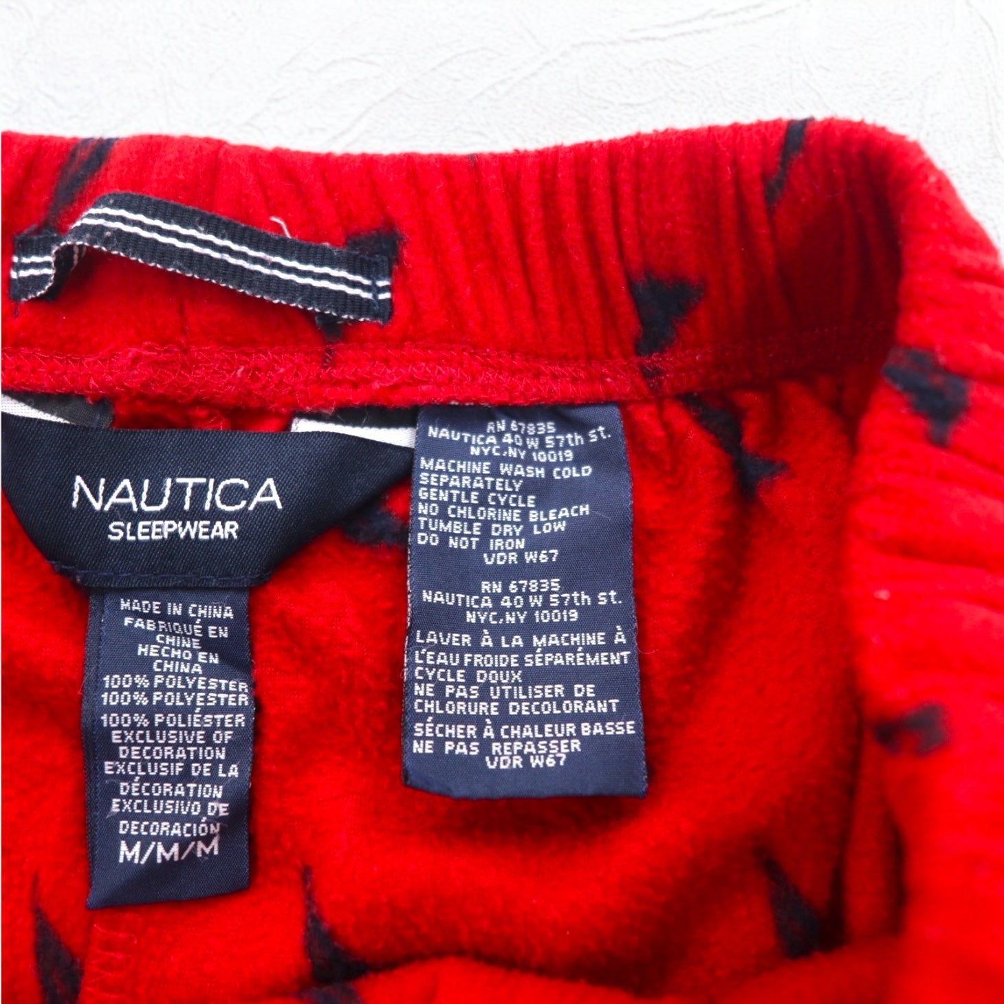 NAUTICA Pantaloni pigiama Easy Pants M Rossi Micro pile fantasia SLEEPWEAR
