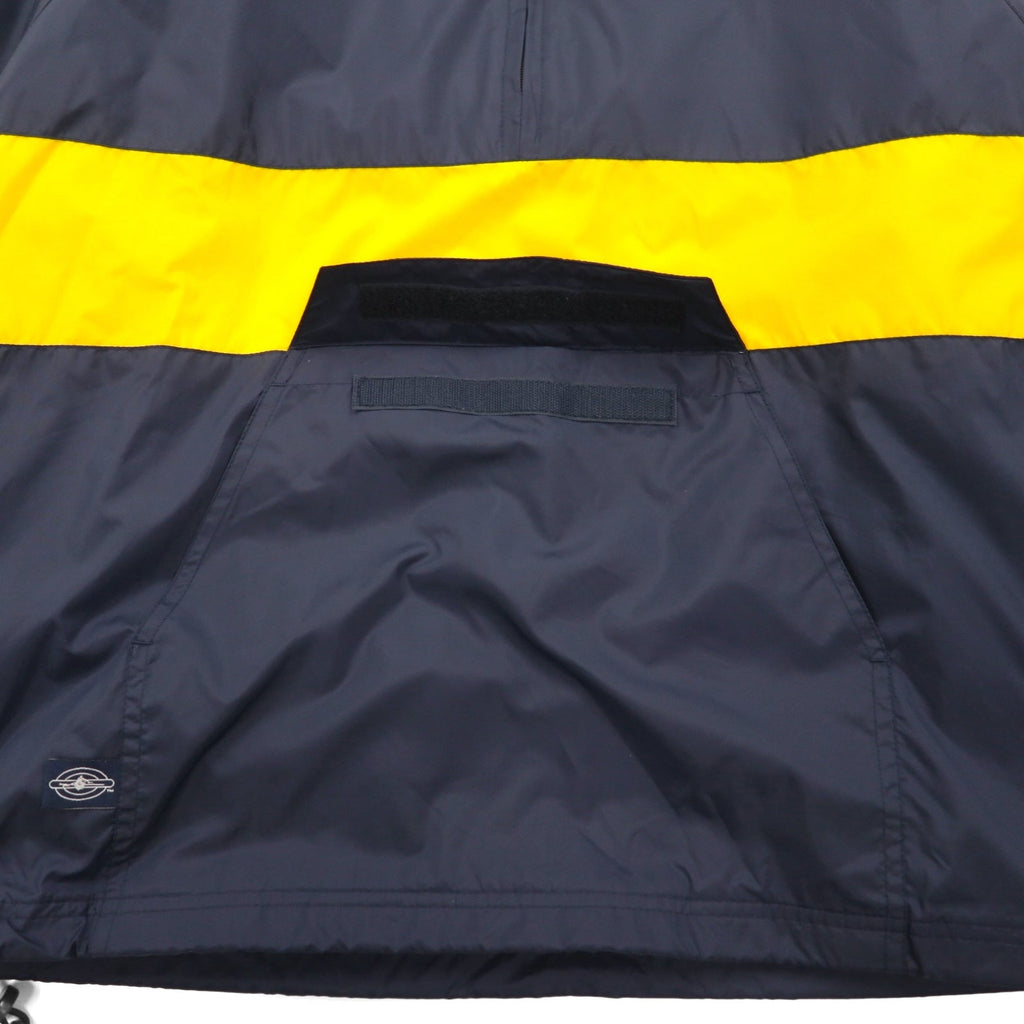 90s USA Vintage Anorak Parka CHARLES RIVER ハーフジップ アノラックパーカー ナイロンジャケット L ネイビー IDEALジップ