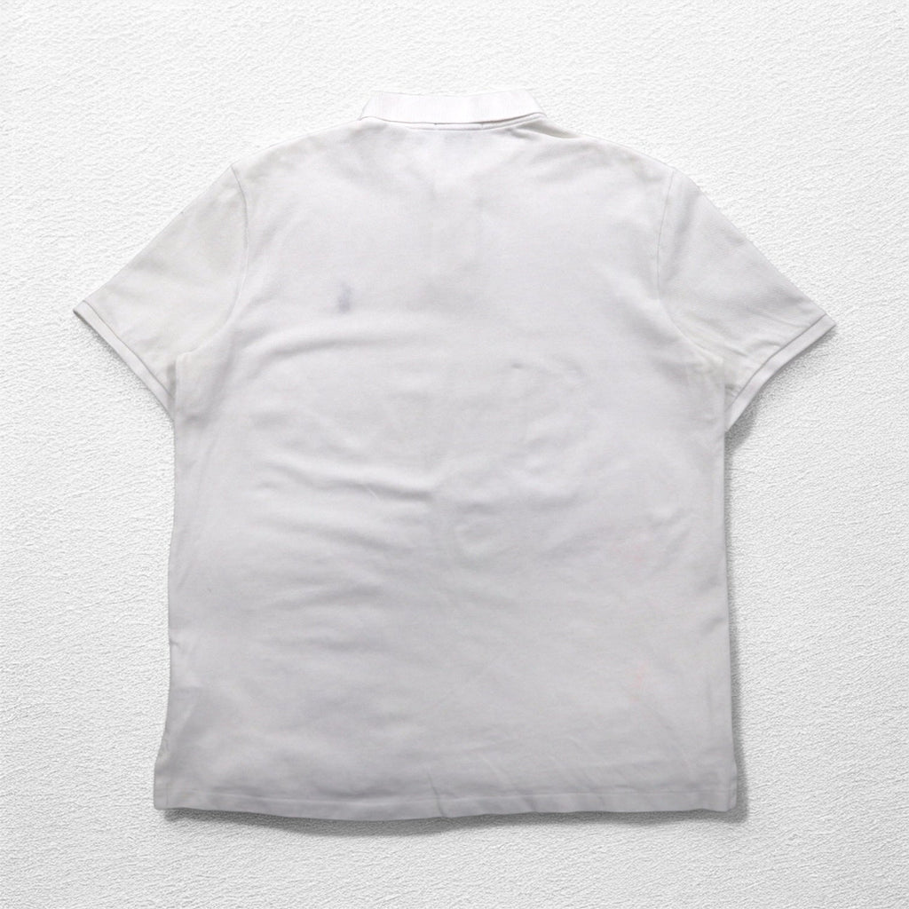 POLO RALPH LAUREN クラシックフィット CLASSIC FIT ポロシャツ M ホワイト 鹿の子 スモールポニー刺繍