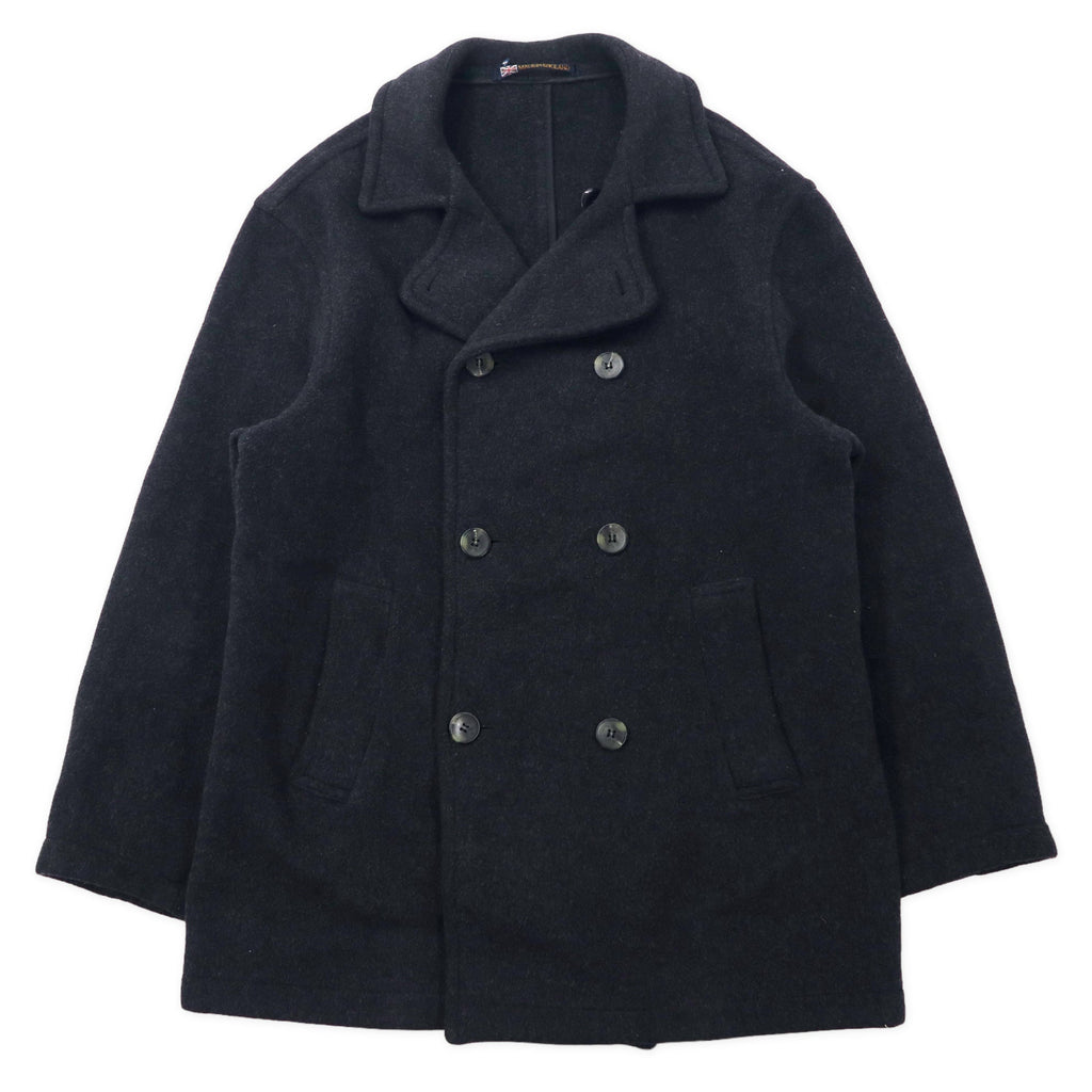 GLOVERALL Peacoat in doppio Melton, taglia L, colore grigio, in lana, Made in England
