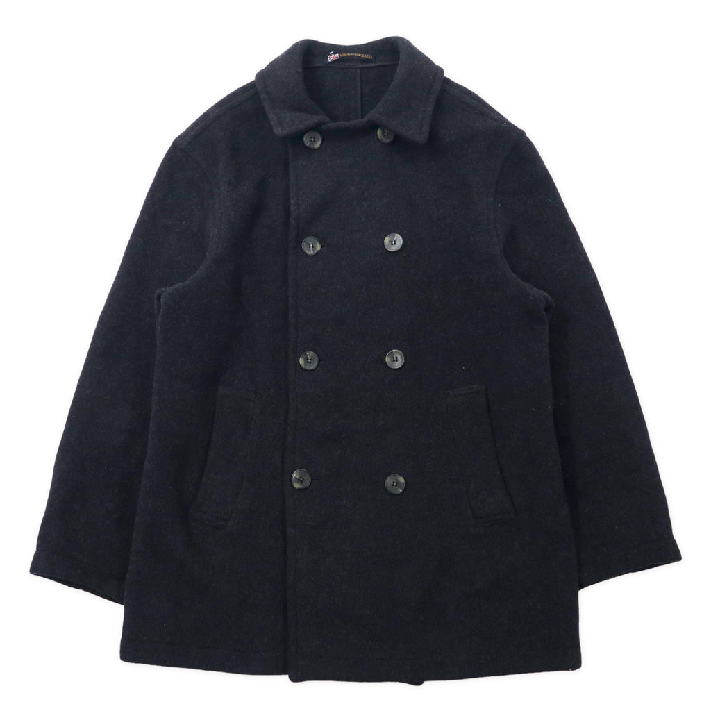 GLOVERALL Peacoat in doppio Melton, taglia L, colore grigio, in lana, Made in England