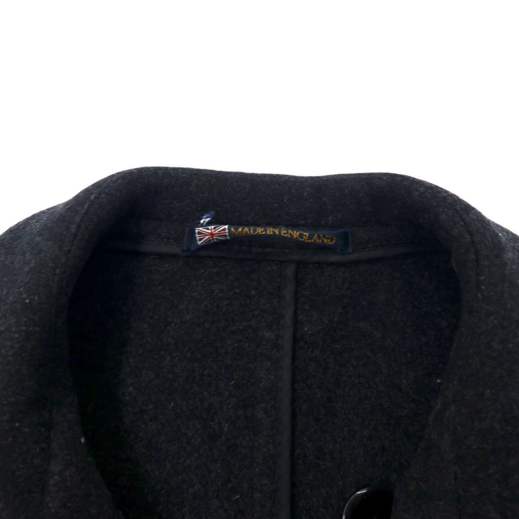 GLOVERALL Peacoat in doppio Melton, taglia L, colore grigio, in lana, Made in England