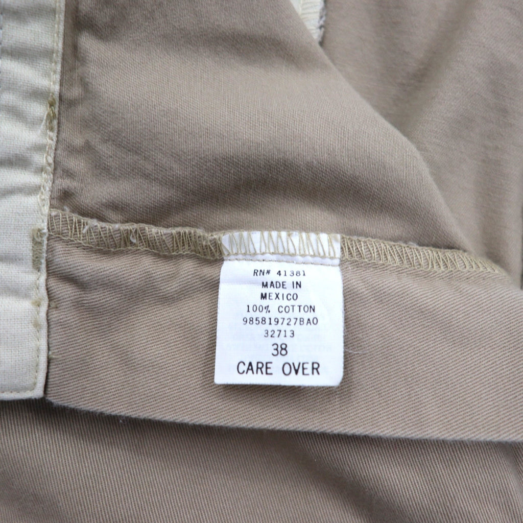 POLO RALPH LAUREN anni '90 pantaloncini corti Polo Chino a 2 pieghe, taglia XL, beige, Made in Mexico