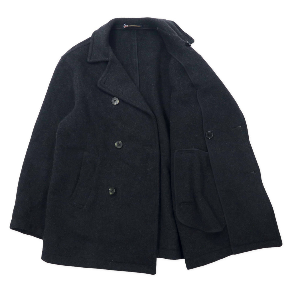 GLOVERALL Peacoat in doppio Melton, taglia L, colore grigio, in lana, Made in England