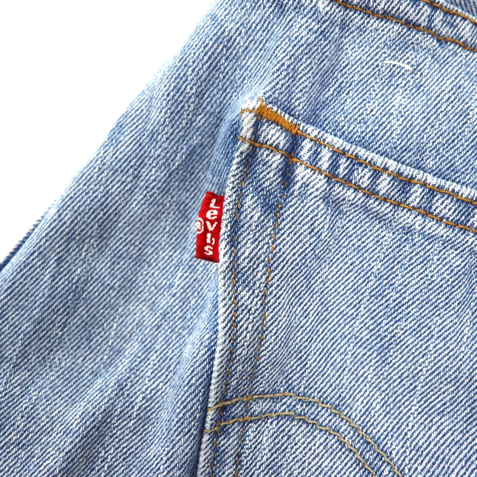 Levi's 550 anni 2000 jeans affusolati a vestibilità rilassata 32 blu ghiaccio lavato cotone chiusura a zip linea USA 550-4834 Made in Lesotho