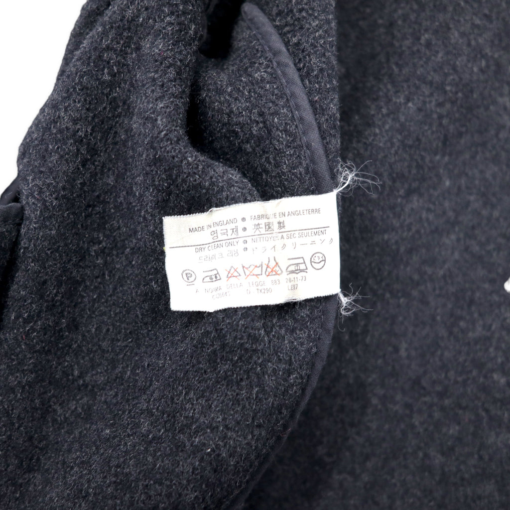 GLOVERALL Peacoat in doppio Melton, taglia L, colore grigio, in lana, Made in England