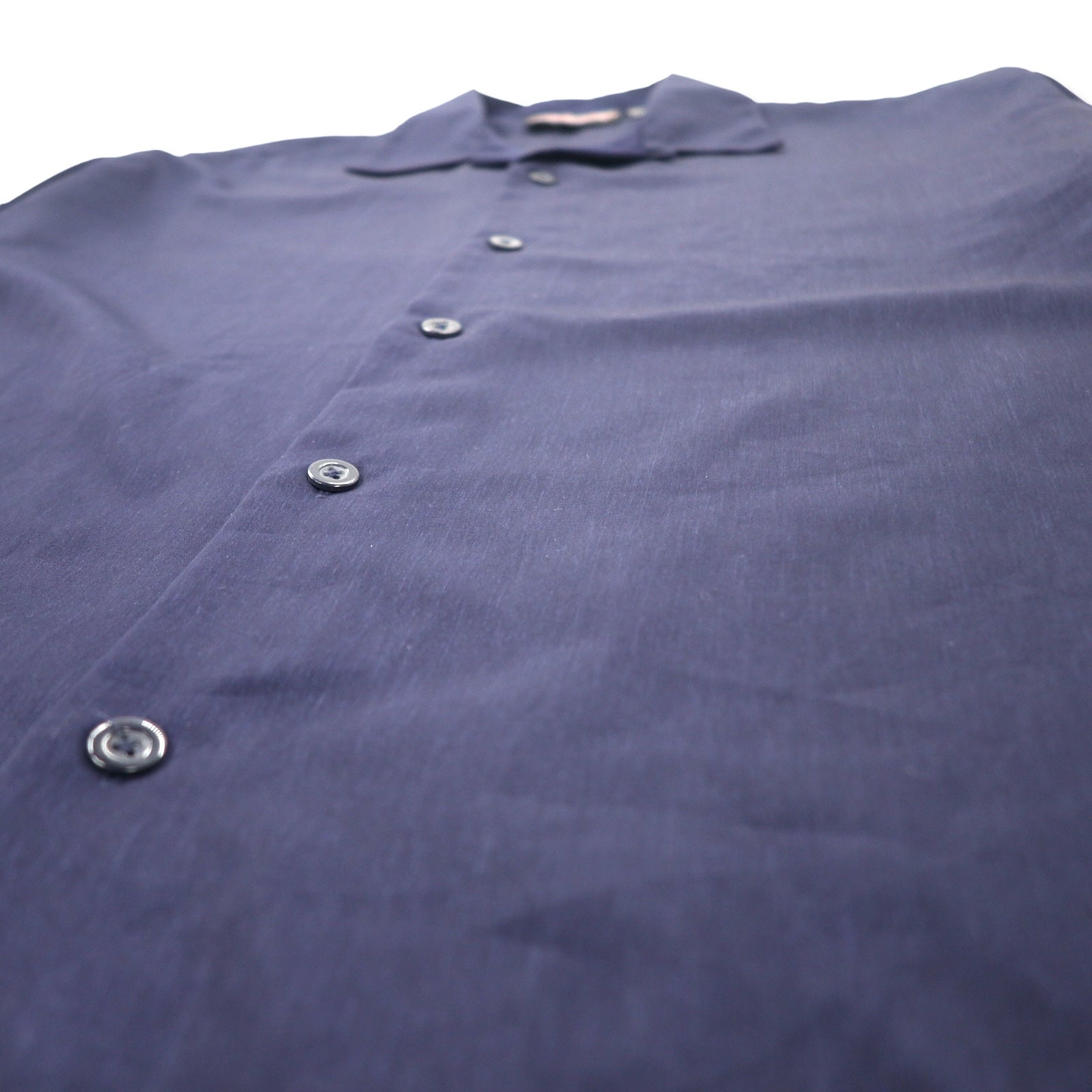Sapphire Lounge Camicia a collo aperto anni '90, camicia hawaiana, XL, blu navy, poliestere, ricamata.