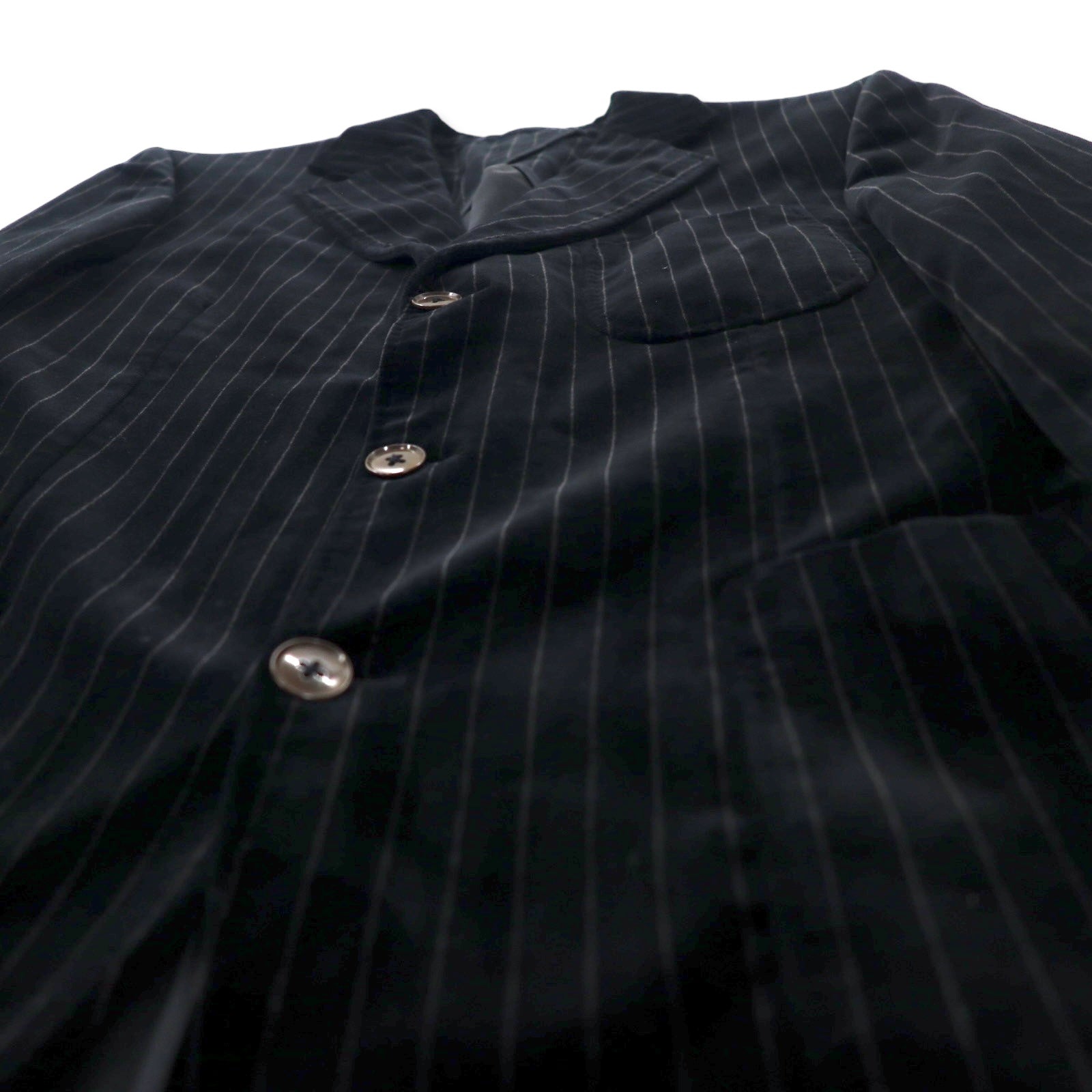 BURBERRY Giacca sartoriale 3 bottoni in velluto 165 nera a righe in cotone Made in Japan