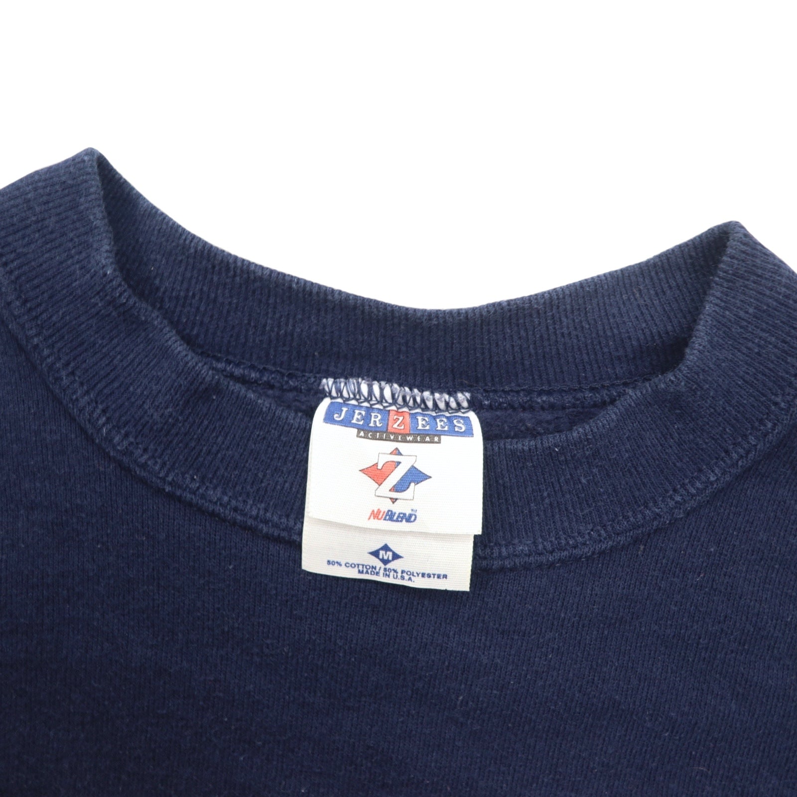 JERZEES Anni '90 Made in USA Felpa stampata NFL M Blu navy Interno felpato SUPER BOWL DENVER BRONCOS