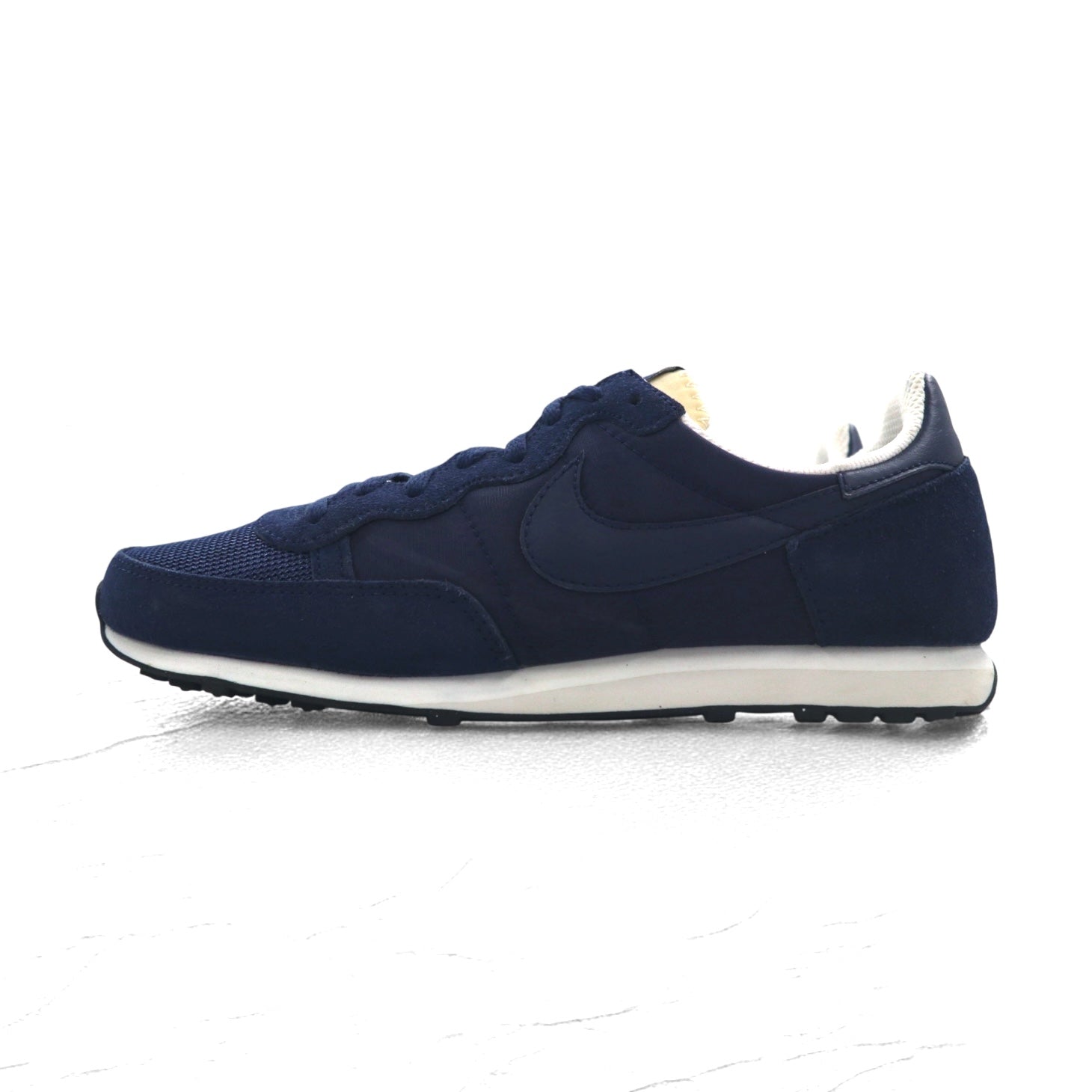 NIKE Challenger in pelle scamosciata, sneaker 27cm, blu navy, mesh, 725066-404