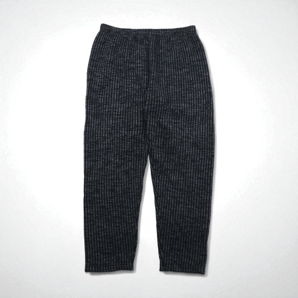 90s France Vintage Easy Wide Pants フランス製 ワイド イージーパンツ L ストライプ ストレッチ テーパード