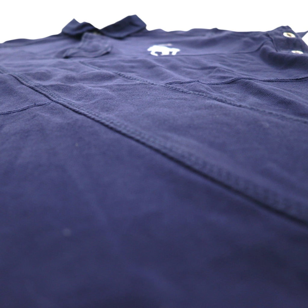 Polo by Ralph Lauren Polo L anni '90 ricamo Big Pony navy piqué patchwork