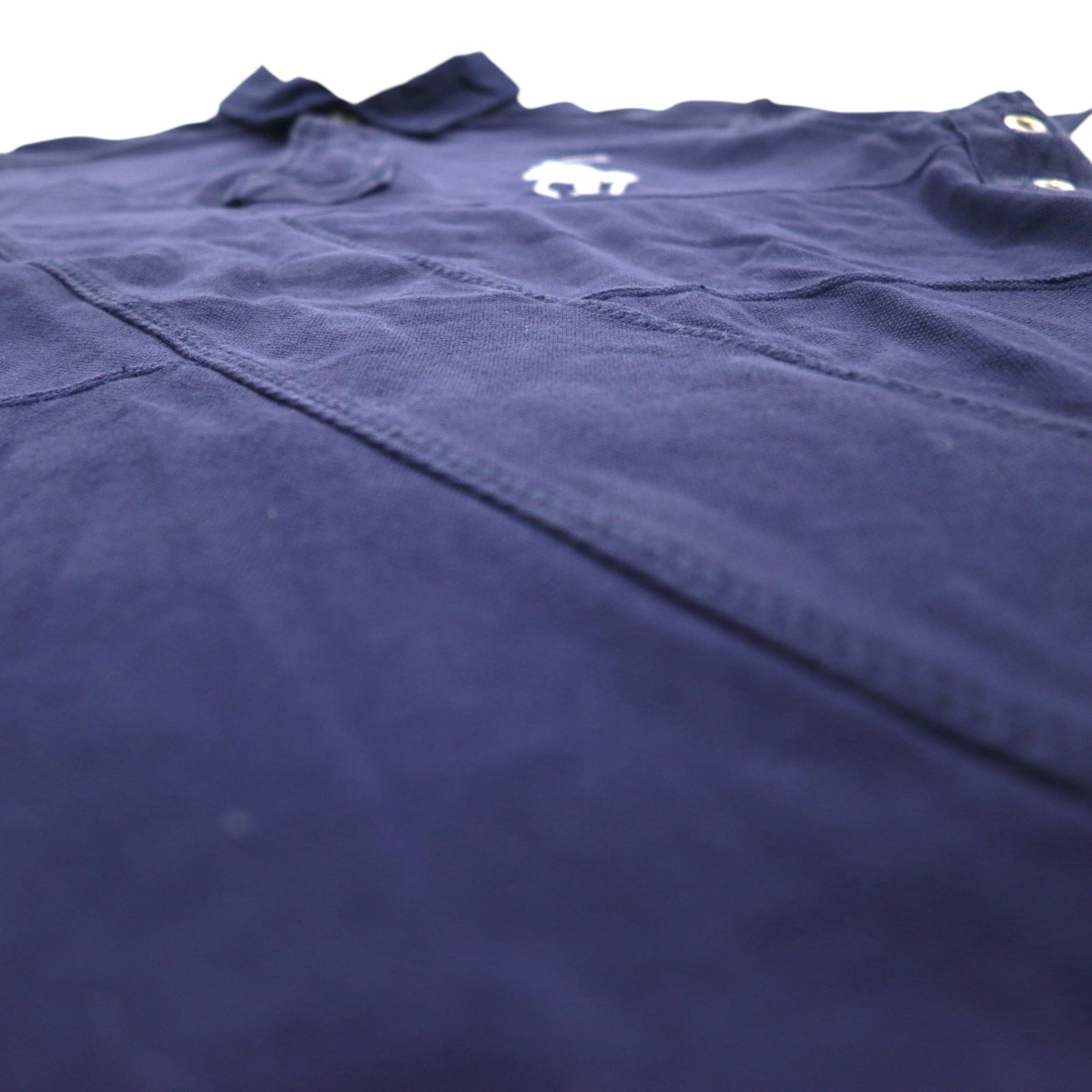 Polo by Ralph Lauren Polo L anni '90 ricamo Big Pony navy piqué patchwork