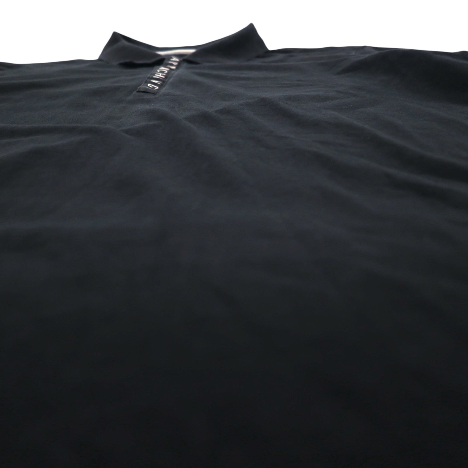 A|X ARMANI EXCHANGE ハーフジップ ポロシャツ XL ブラック コットン