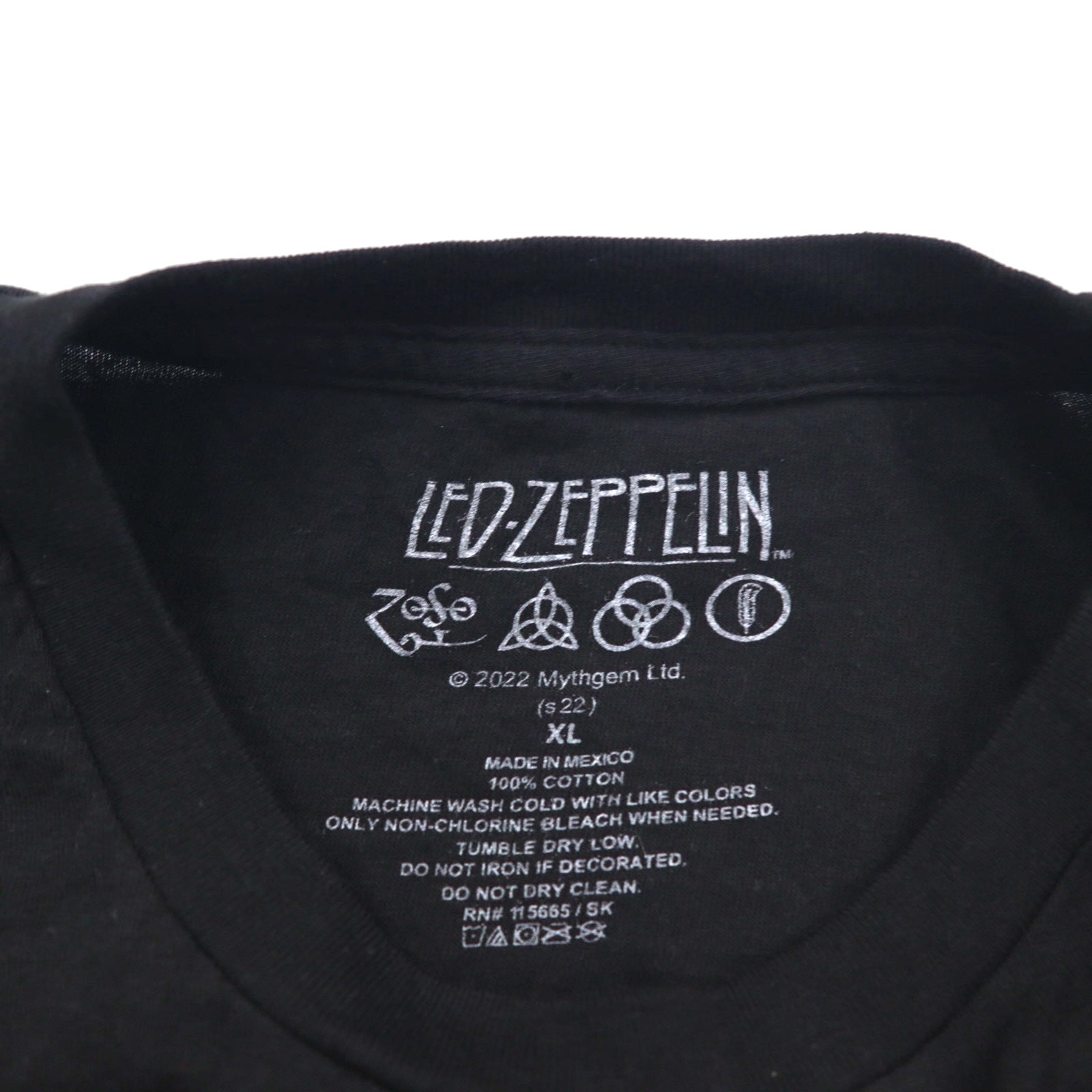 LED ZEPPELIN Led Zeppelin Rock Band T-Shirt XL Nero Cotone STATI UNITI D'AMERICA 1977