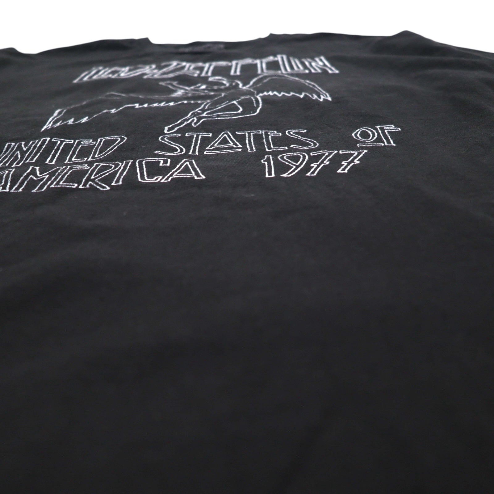 LED ZEPPELIN Led Zeppelin Rock Band T-Shirt XL Nero Cotone STATI UNITI D'AMERICA 1977