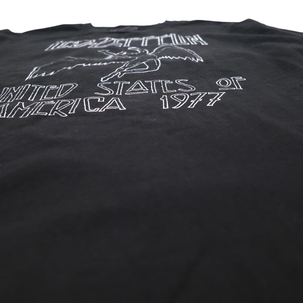 LED ZEPPELIN Led Zeppelin Rock Band T-Shirt XL Nero Cotone STATI UNITI D'AMERICA 1977