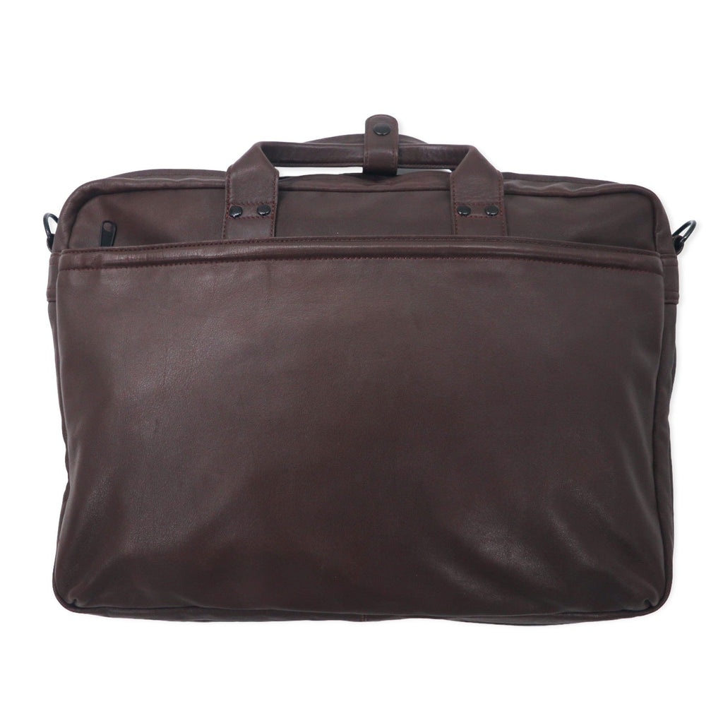 PORTER Around - Borsa da lavoro in pelle, ventiquattrore, marrone - AROUND BRIEFCASE 003-01266 Made in Japan