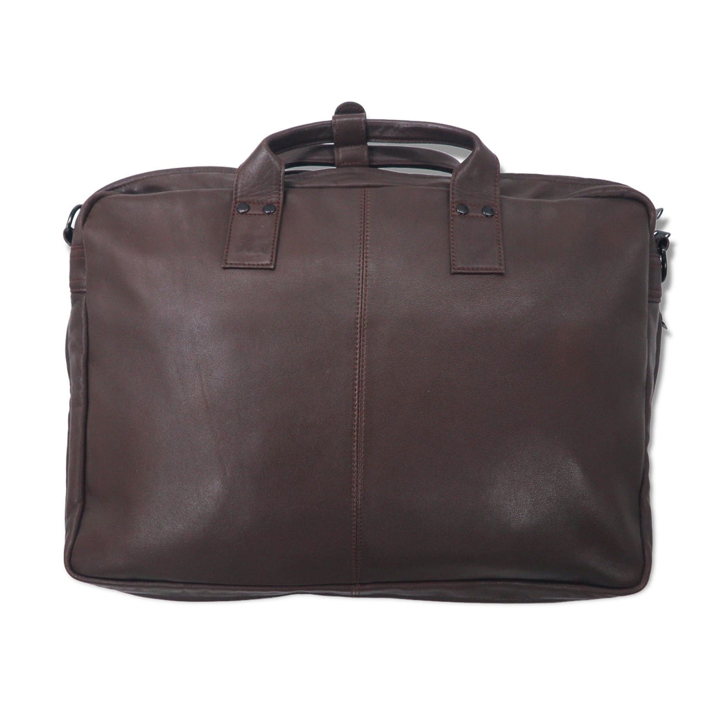 PORTER Around - Borsa da lavoro in pelle, ventiquattrore, marrone - AROUND BRIEFCASE 003-01266 Made in Japan