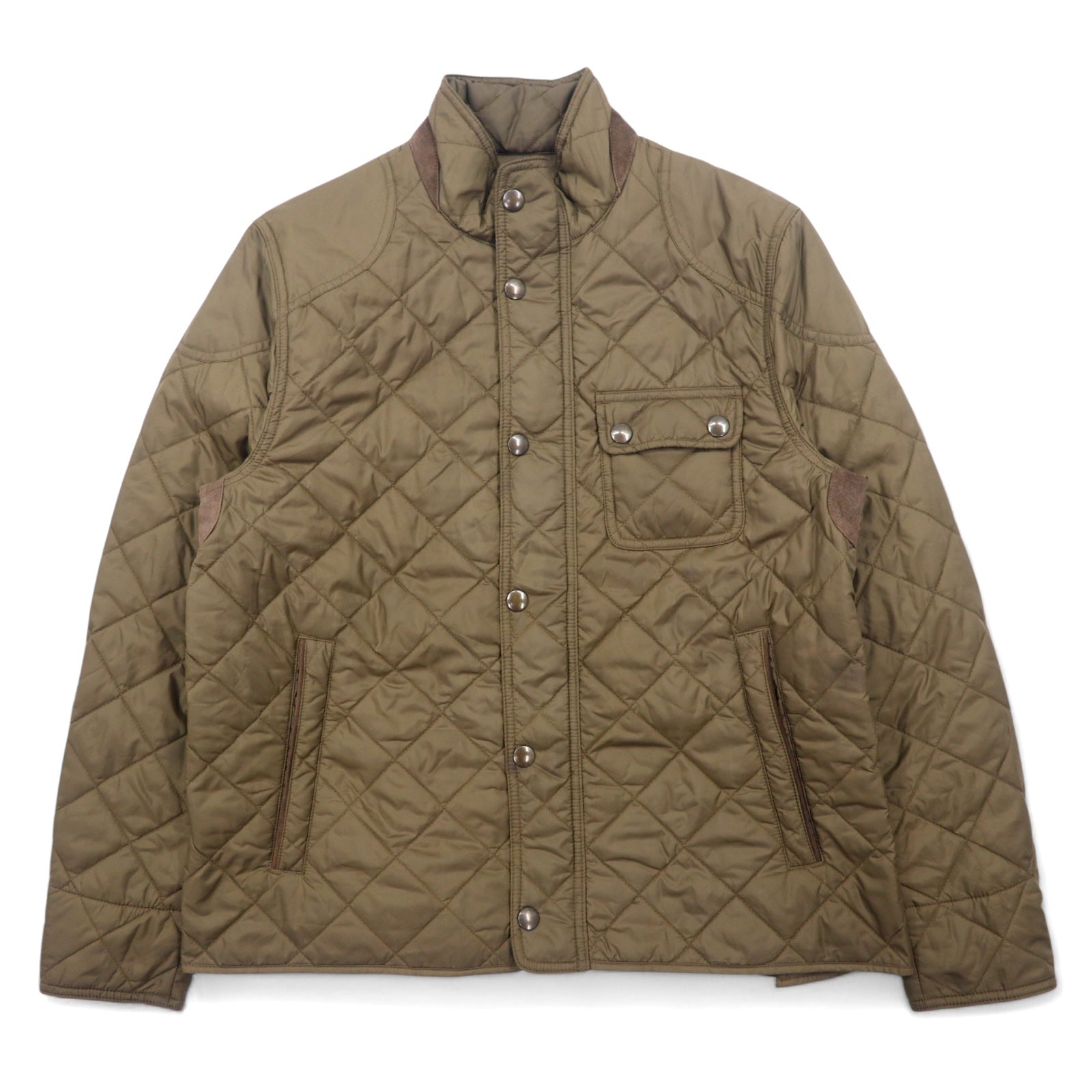 RALPH LAUREN anni '90 Giacca trapuntata XL Cachi Poliestere