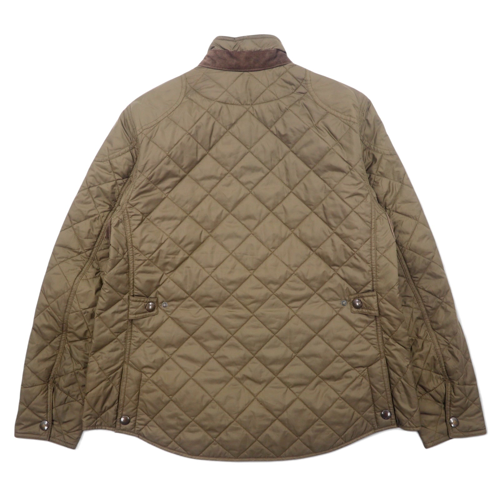 RALPH LAUREN anni '90 Giacca trapuntata XL Cachi Poliestere