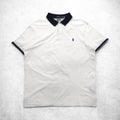 POLO RALPH LAUREN Polo con profili a costine XL, bianco, cotone piqué, ricamo small pony
