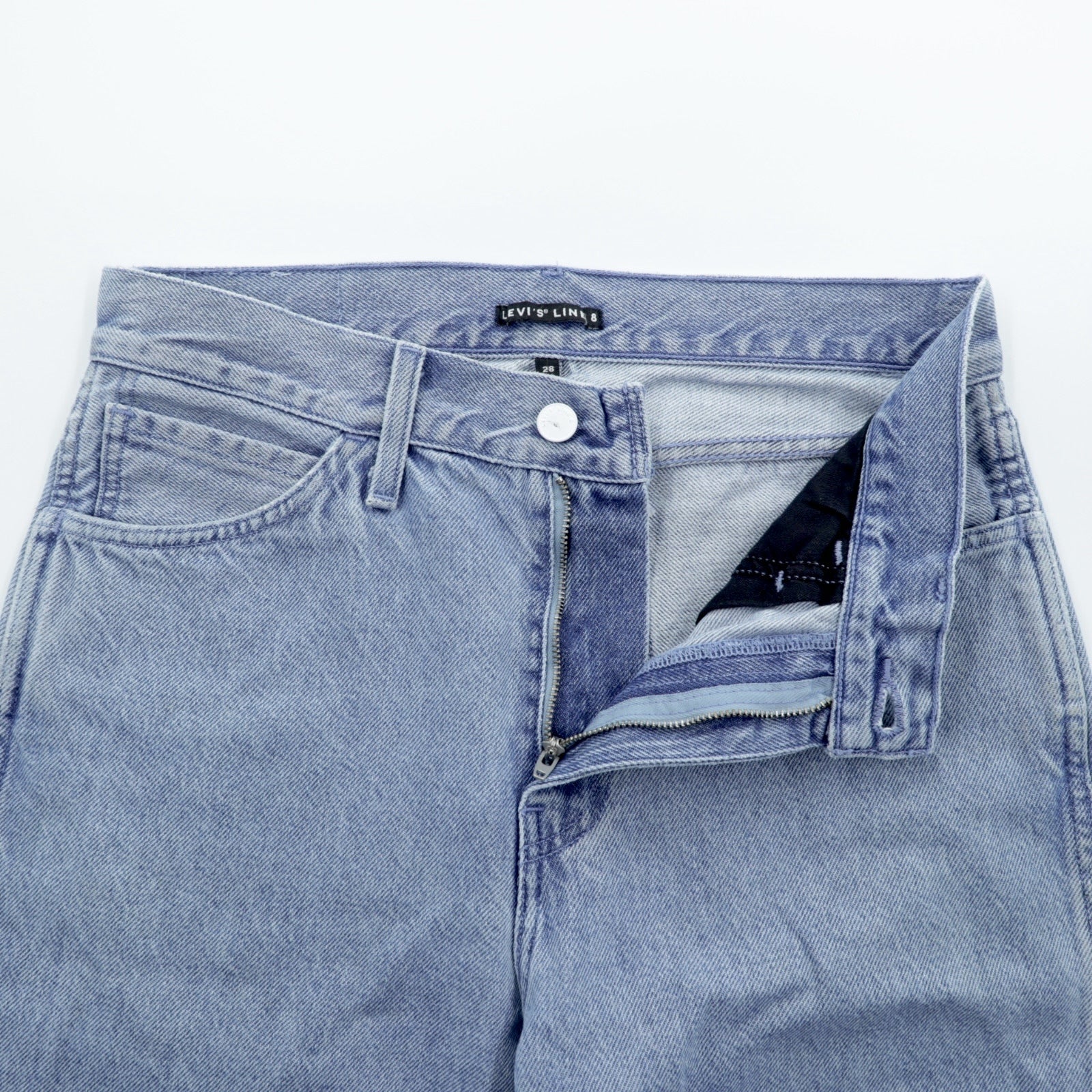Levi's LINE8 ルーズフィット ワイド デニムパンツ ジーンズ S ライト ブルー インディゴ 57691-0000