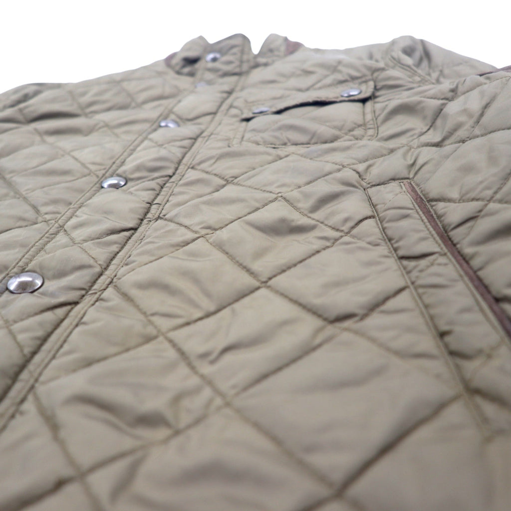 RALPH LAUREN anni '90 Giacca trapuntata XL Cachi Poliestere