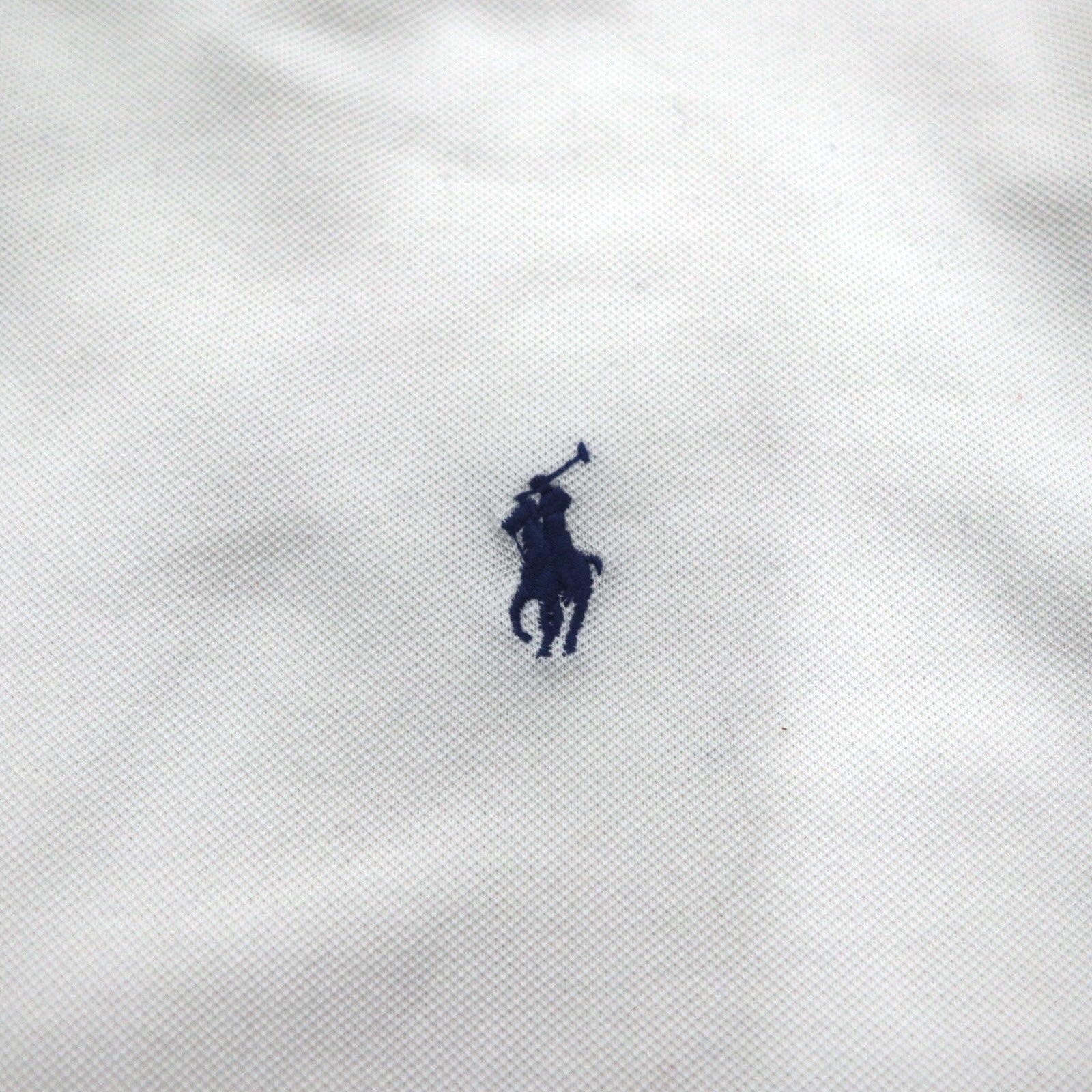 POLO RALPH LAUREN Polo con profili a costine XL, bianco, cotone piqué, ricamo small pony